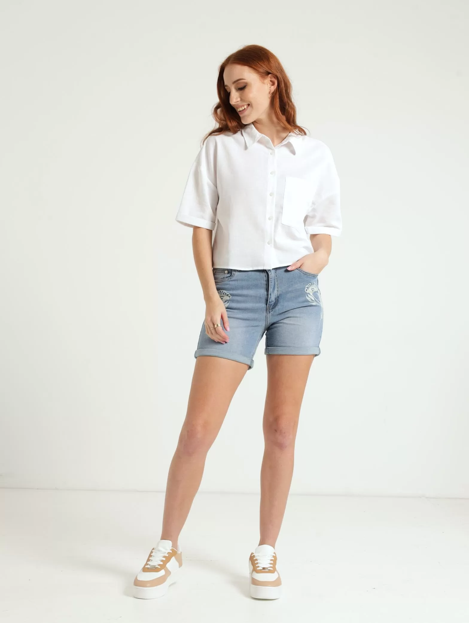 1 Pockey Boxy Shirt - White