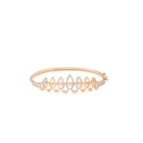 18K Rose Gold & CZ Bangle (13.3gm)