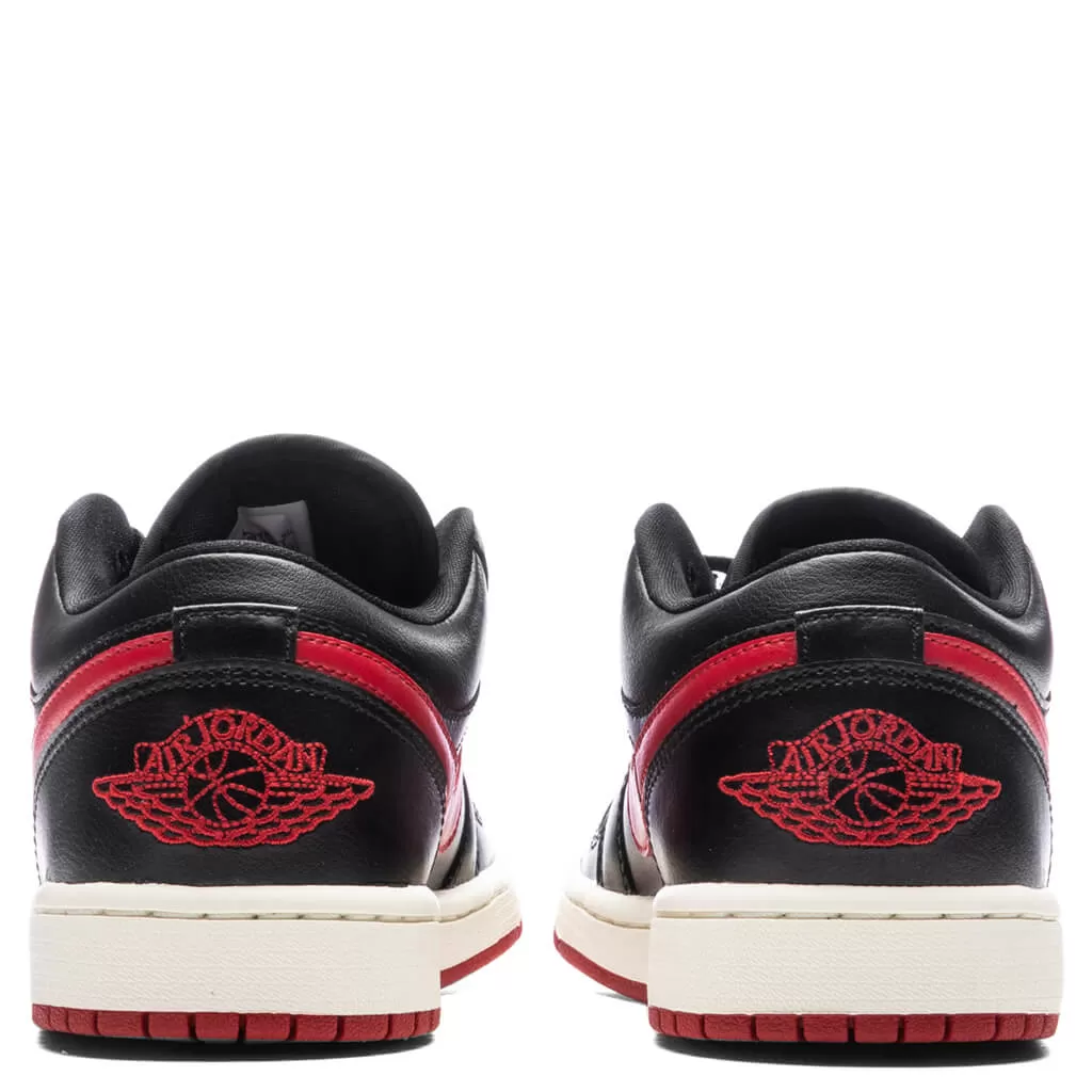 Air Jordan 1 Low Women's - Black/Gym Red/Sail