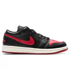 Air Jordan 1 Low Women's - Black/Gym Red/Sail