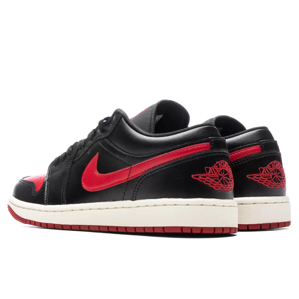 Air Jordan 1 Low Women's - Black/Gym Red/Sail