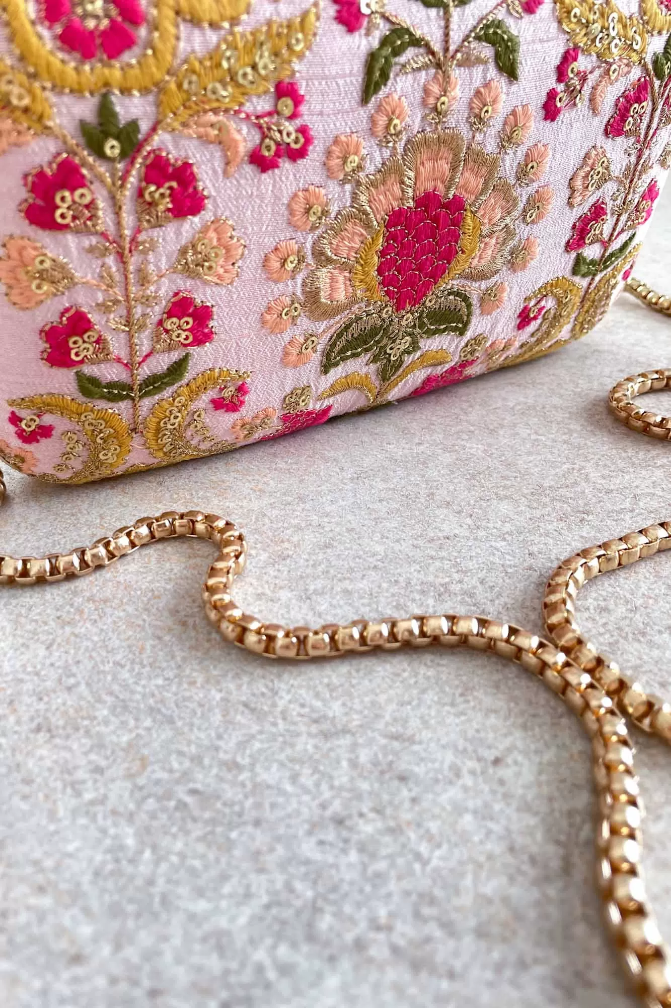 Alanna Pink Box Clutch