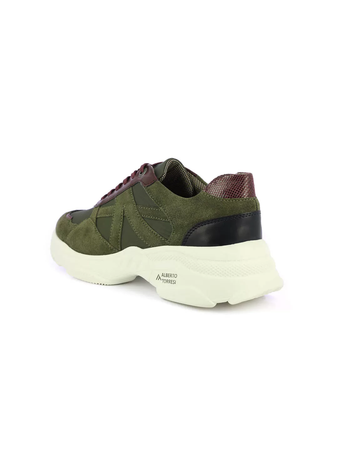 Alberto Torresi Olive Laceup Sports Shoes