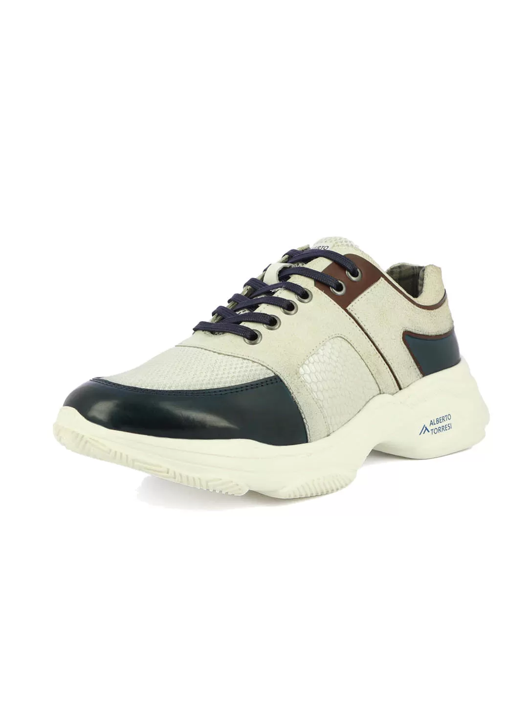 Alberto Torresi White Laceup Sports Shoes