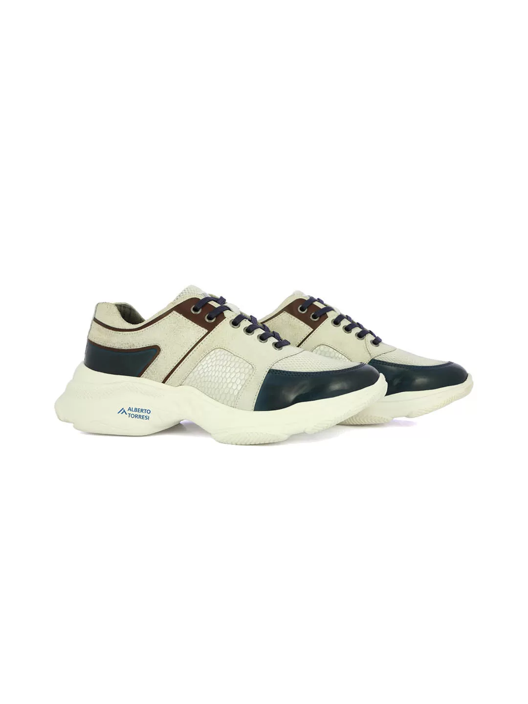 Alberto Torresi White Laceup Sports Shoes