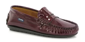 Altanta Moccasin Burgundy Patent Leather Penny Loafer