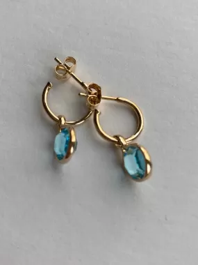 Aqua Swarovski Earrings | Annabel