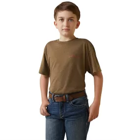 Ariat Boys Farm Truck T-Shirt Mocha Heather