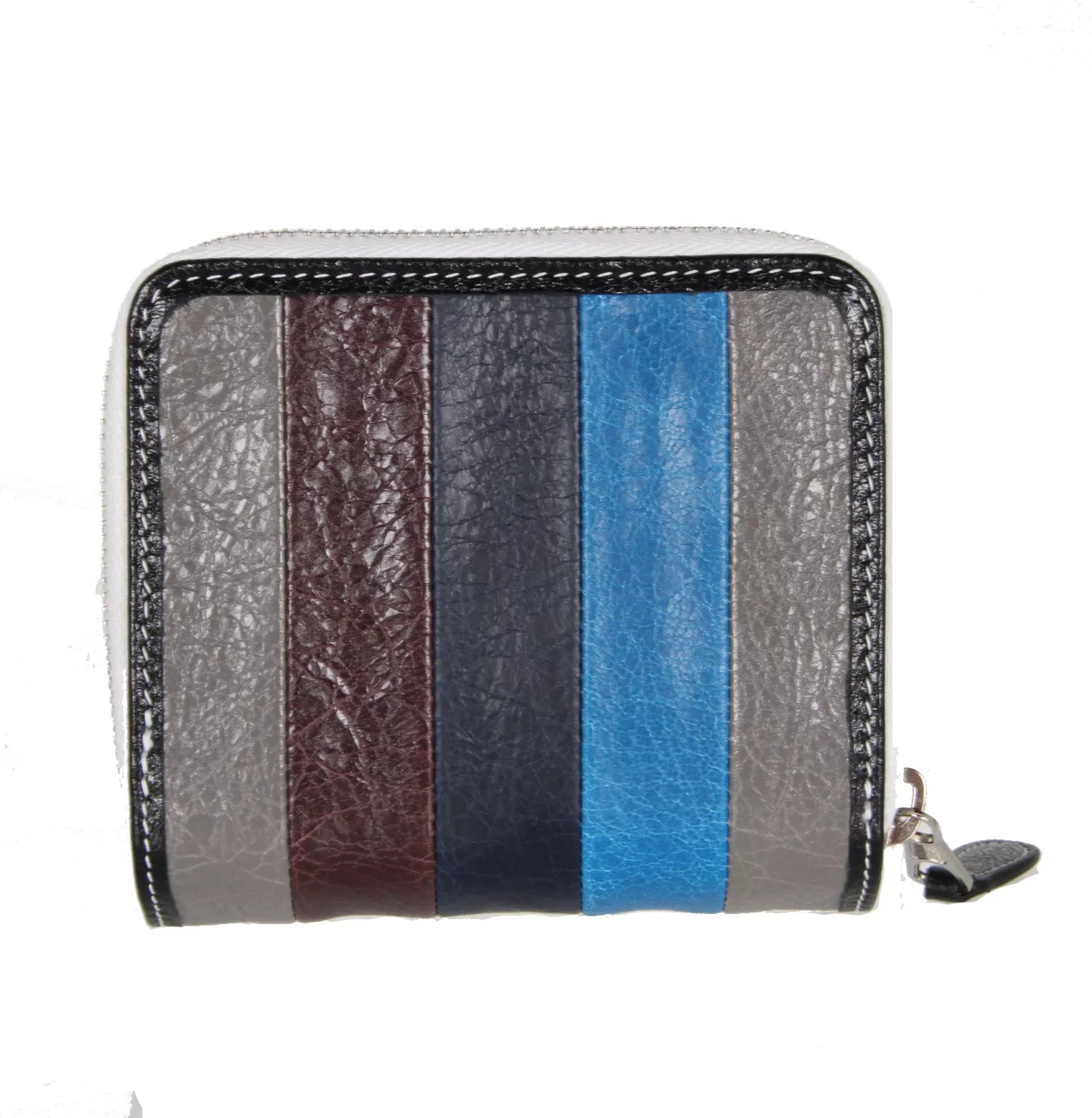 Bazar Bi Fold Wallet, Grey/Navy/Bordeaux