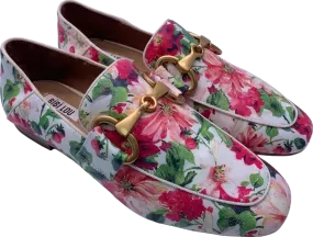 Bibi Lou Pink Floral Print Loafers UK Size 6