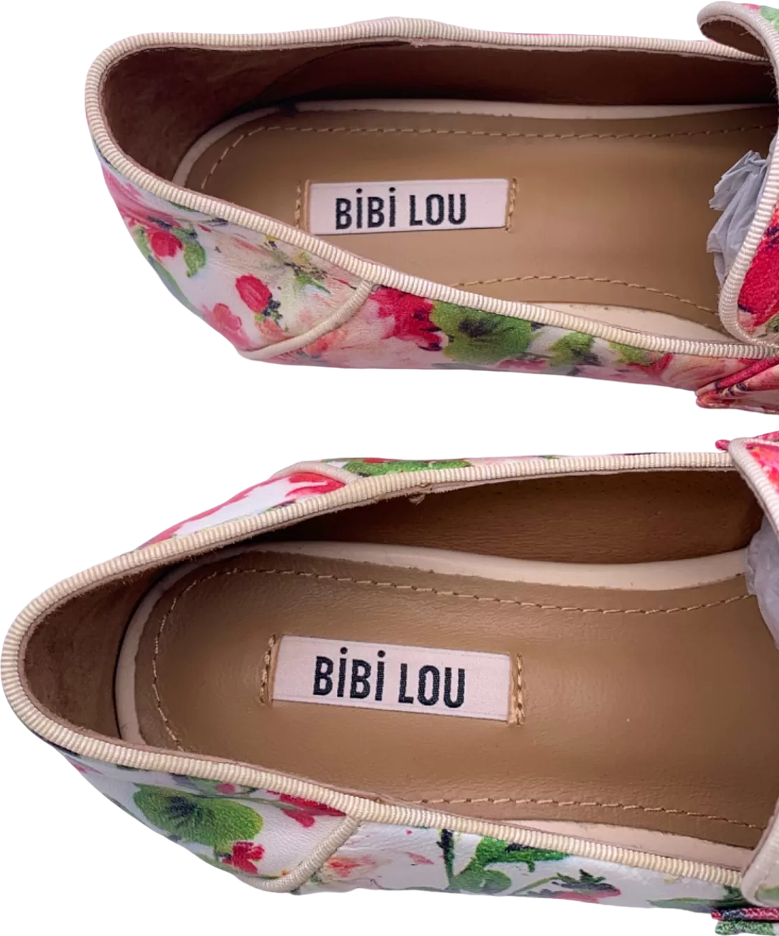 Bibi Lou Pink Floral Print Loafers UK Size 6