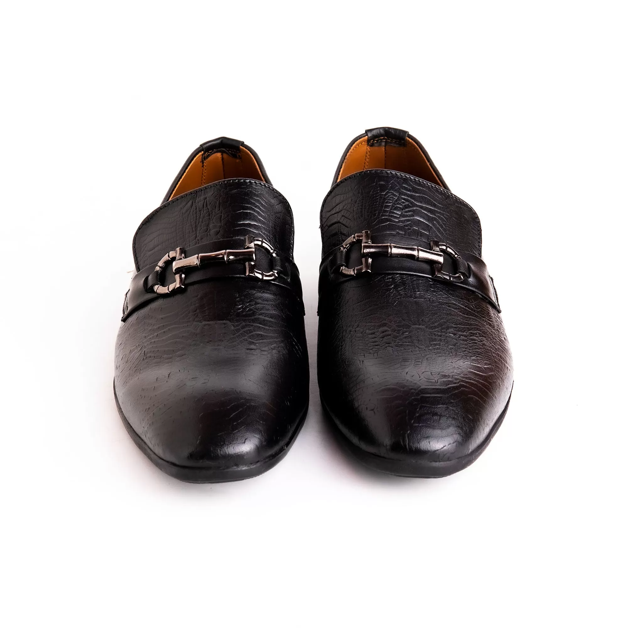 Black Buckled Leather Shoes