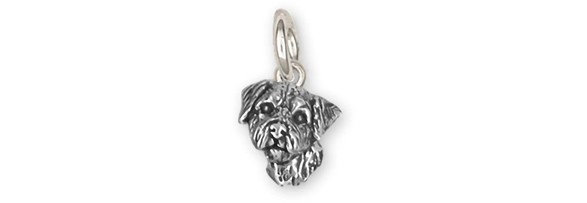 Border Terrier Jewelry Sterling Silver Handmade Border Terrier Charm  BDT1H-C