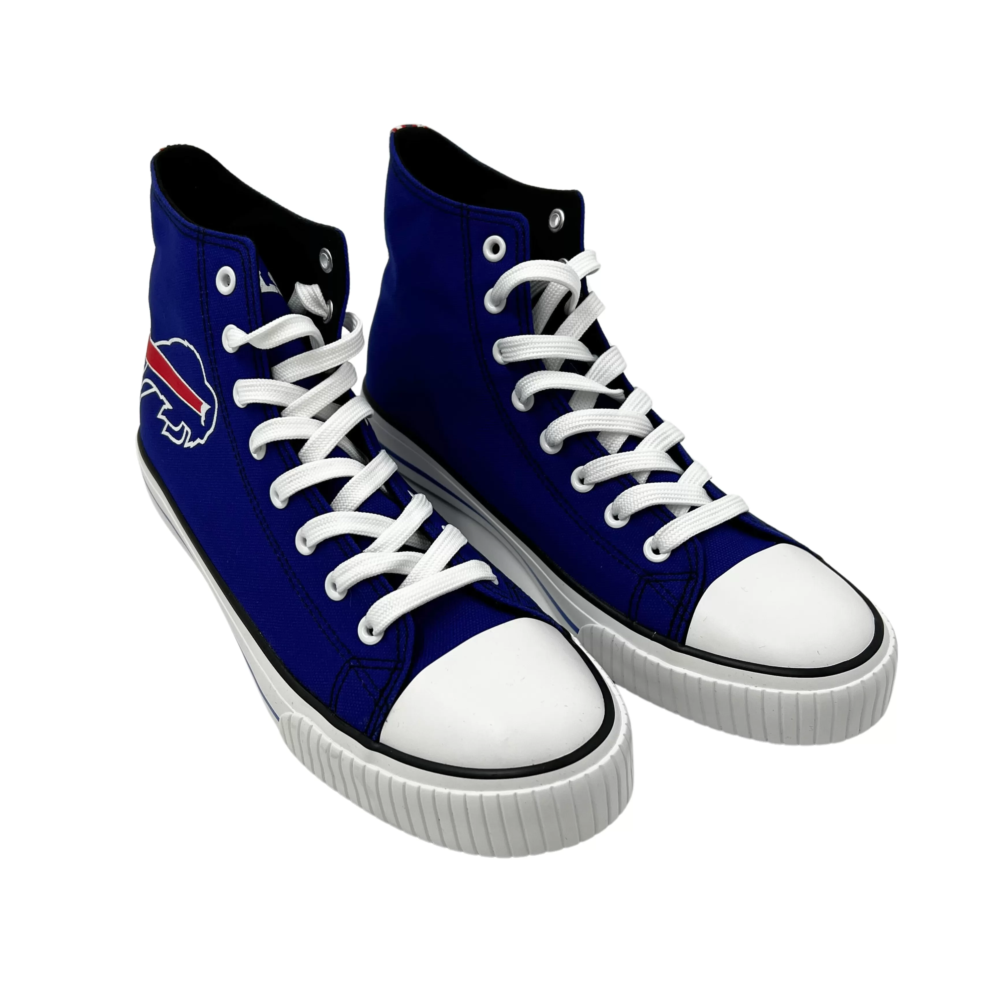 Buffalo Bills Royal & Striped High Top Canvas Shoe