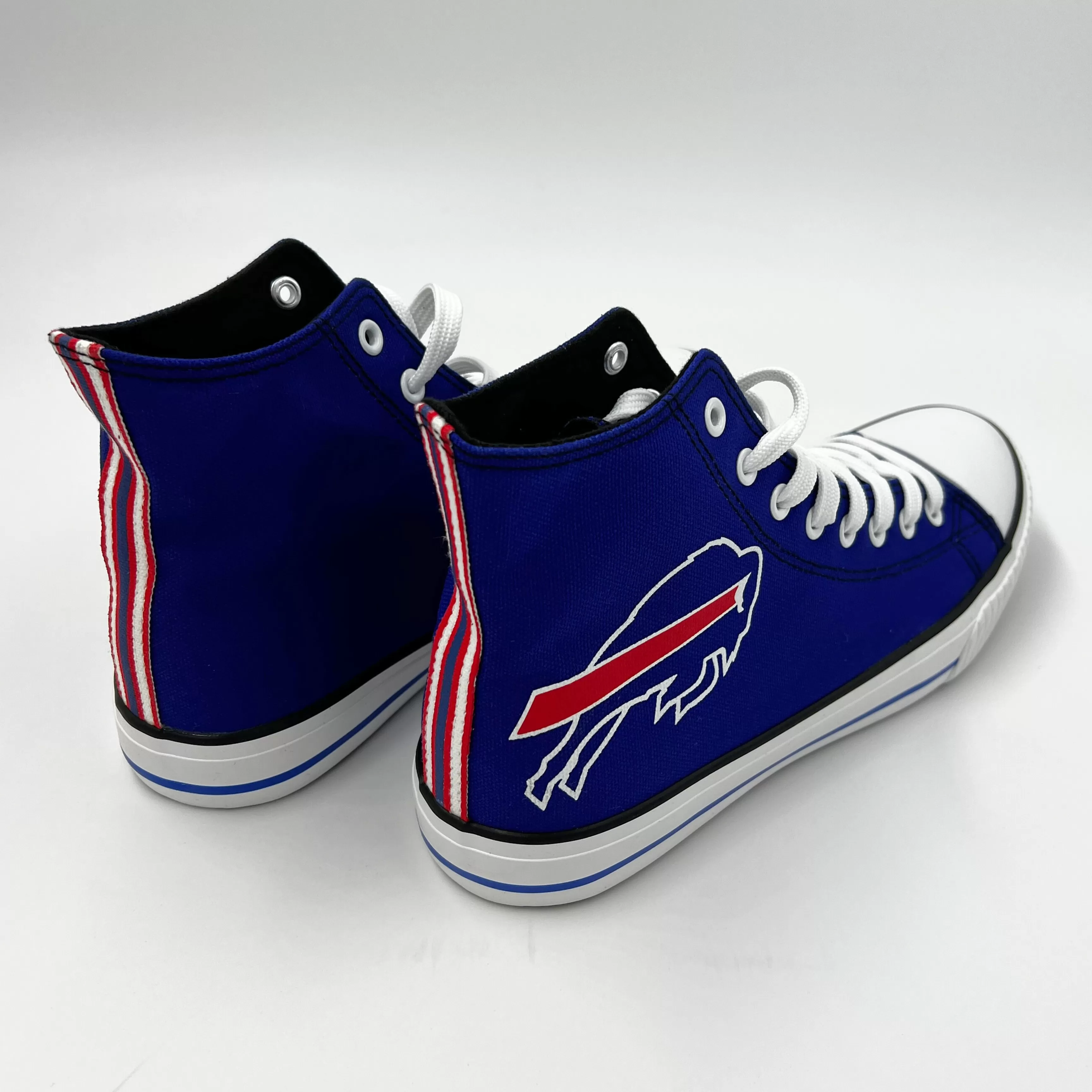 Buffalo Bills Royal & Striped High Top Canvas Shoe