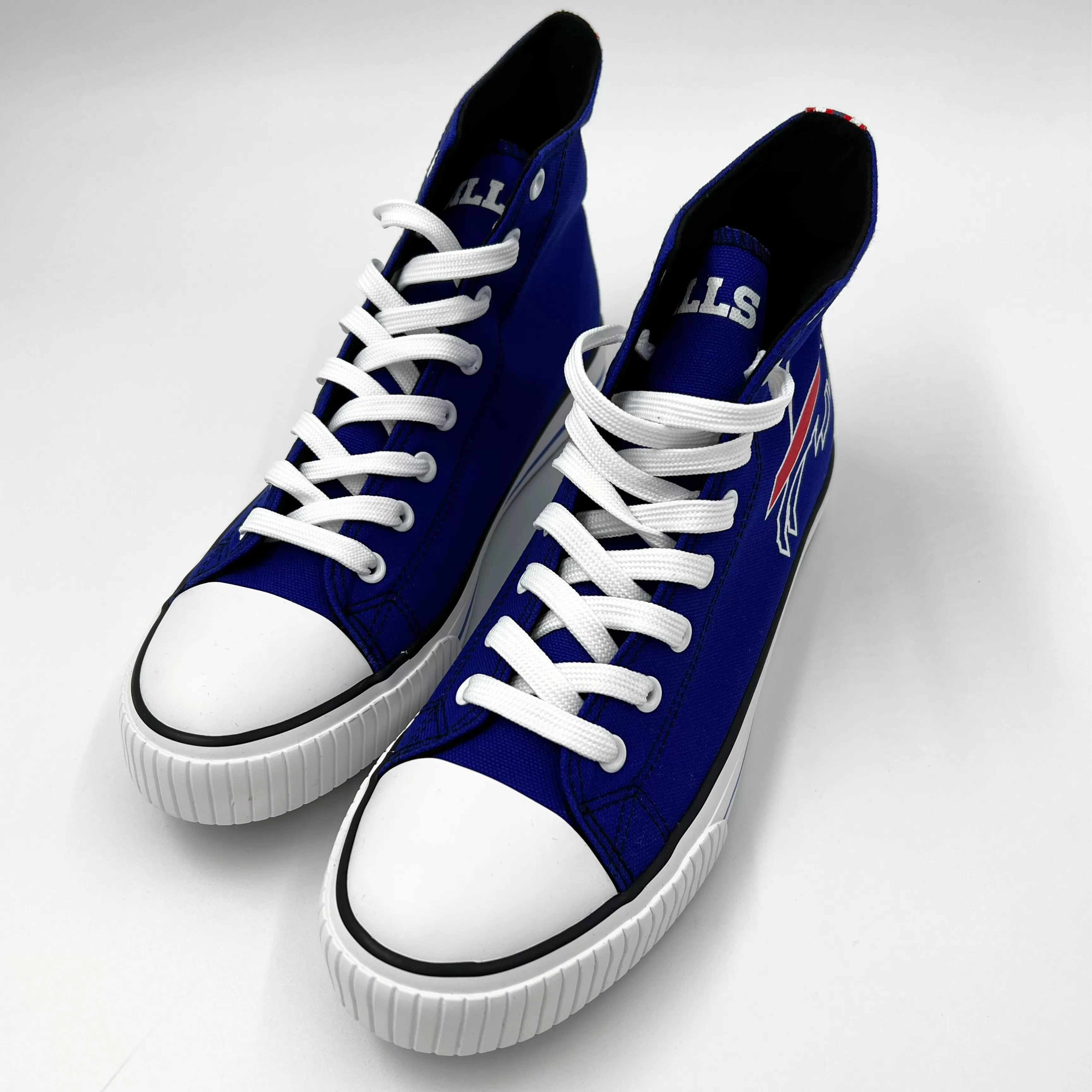 Buffalo Bills Royal & Striped High Top Canvas Shoe