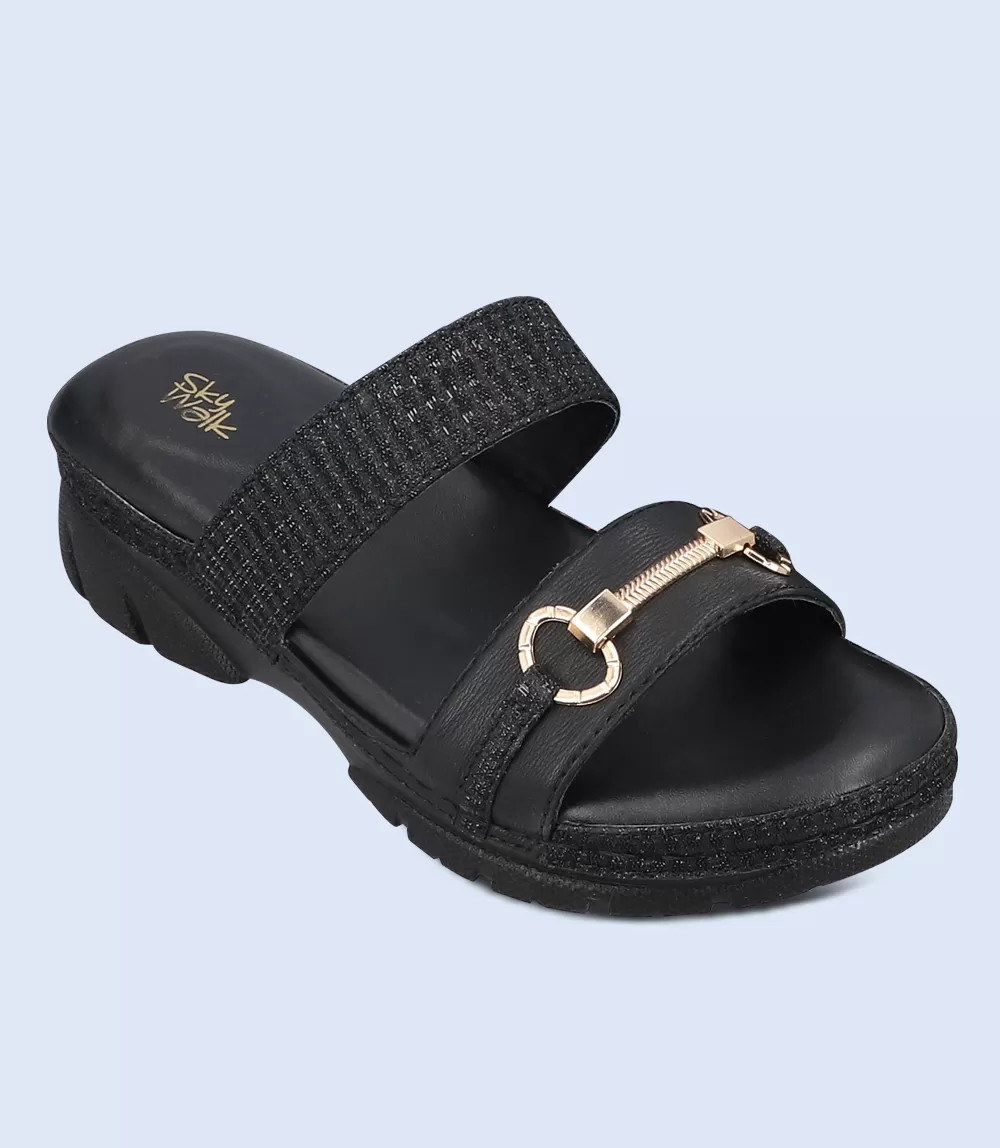 BW7920-BLACK-Women Comfort Slipper