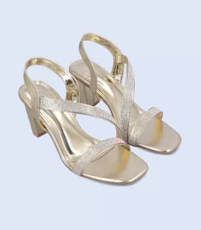 BW9444-GOLD-Women Formal Sandal Heels