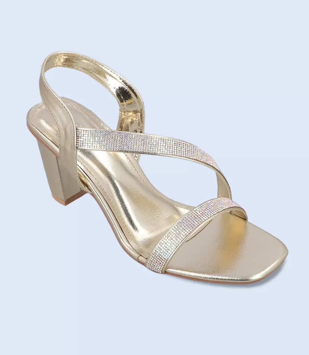 BW9444-GOLD-Women Formal Sandal Heels