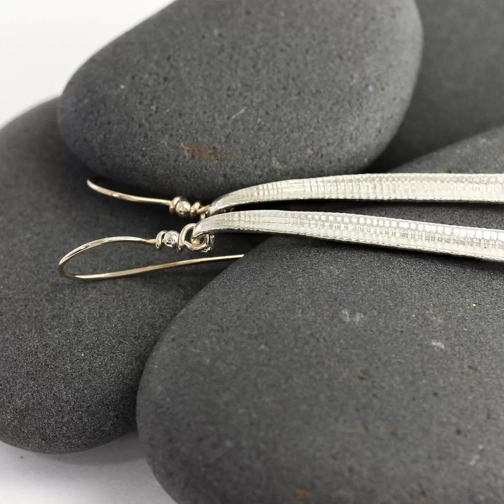 Cactus Spine Earrings in Silver