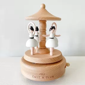 Calf & Crew Wooden Musical Carousel - Ballerinas **PICK UP INSTORE ONLY**