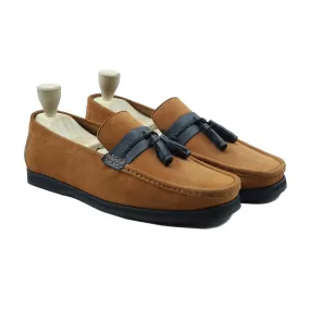 Carnelian - Men's Tan Kid Suede Loafer