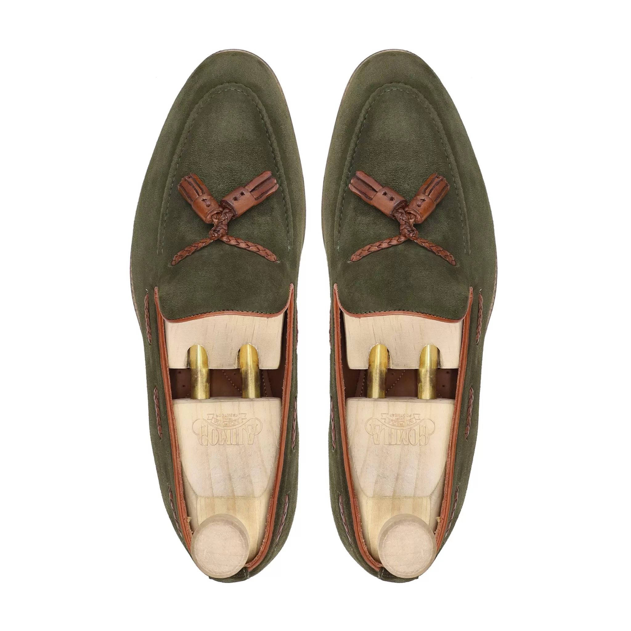 Casper - Men's Green Kid Suede Loafer