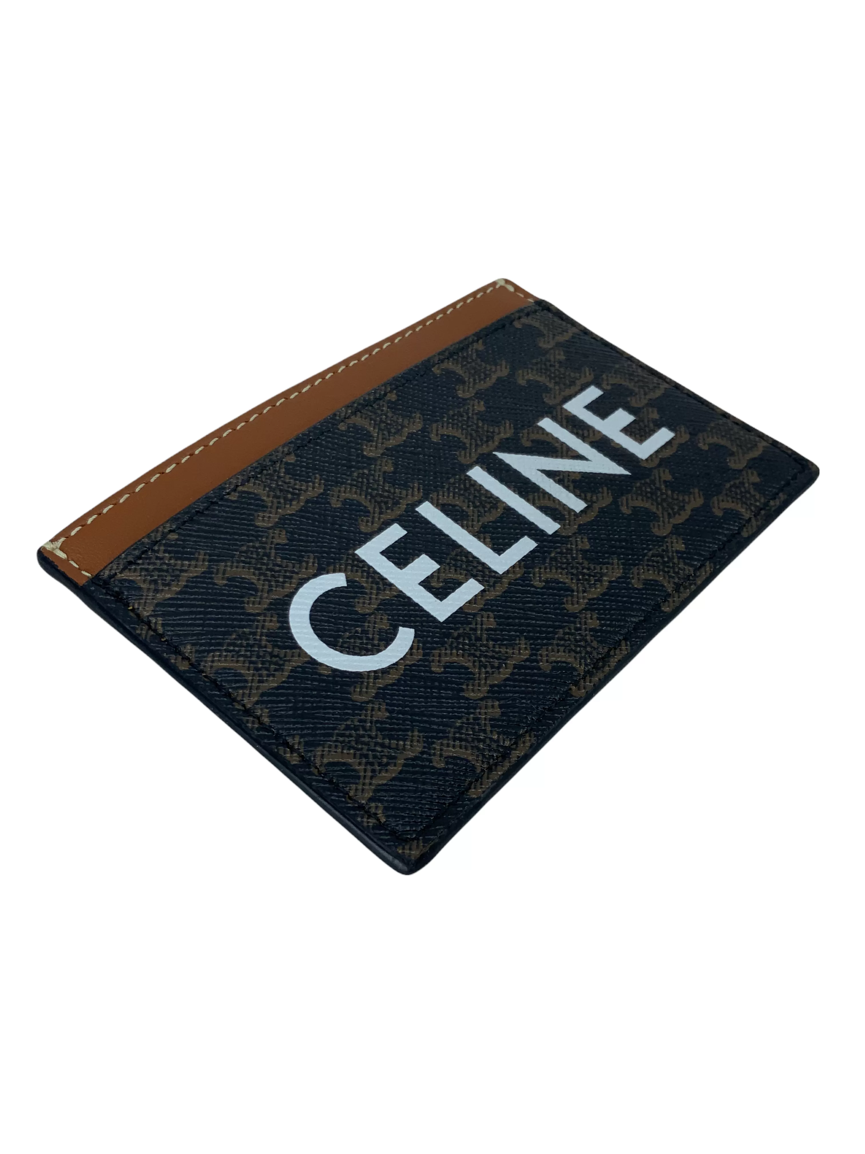 Celine Triomphe Canvas Logo Card Holder