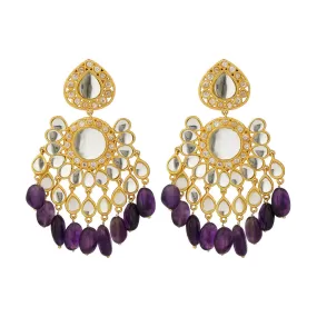 Chandni Statement Earrings - Amethyst