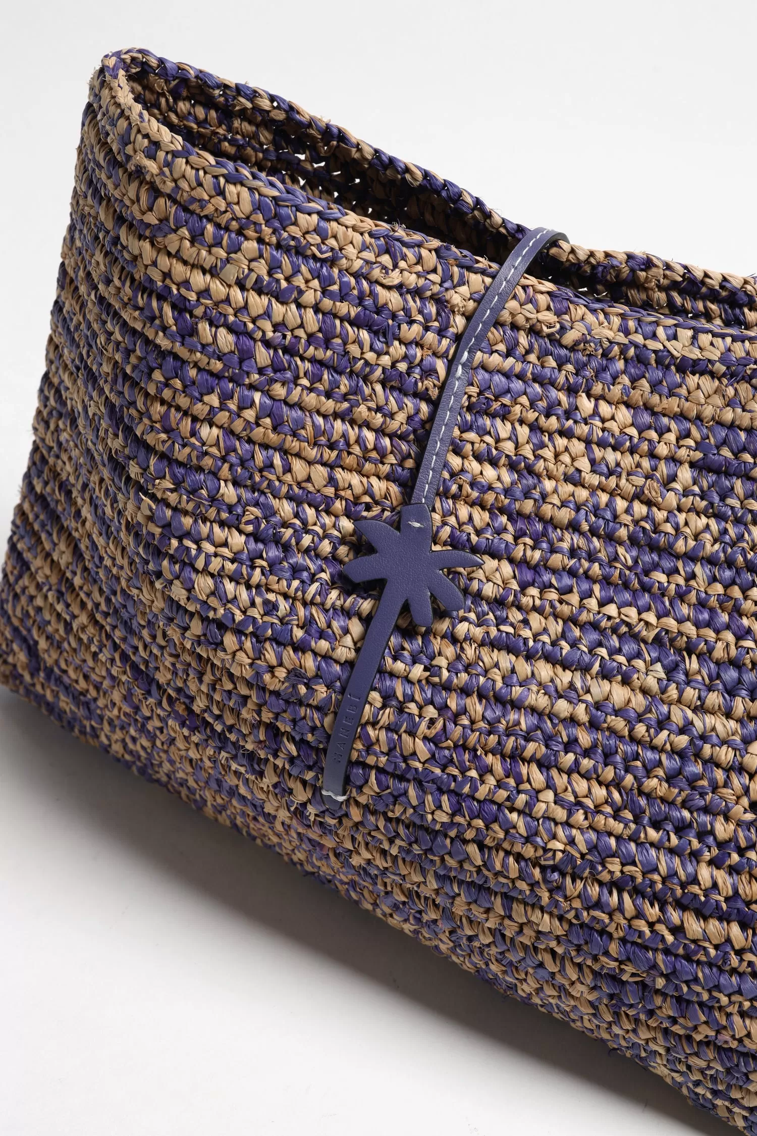 Clutch Raffia in Lavender/Tan