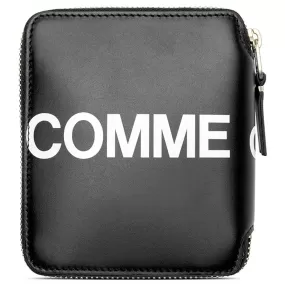 Comme des Garcons Huge Logo Leather Wallet - Black