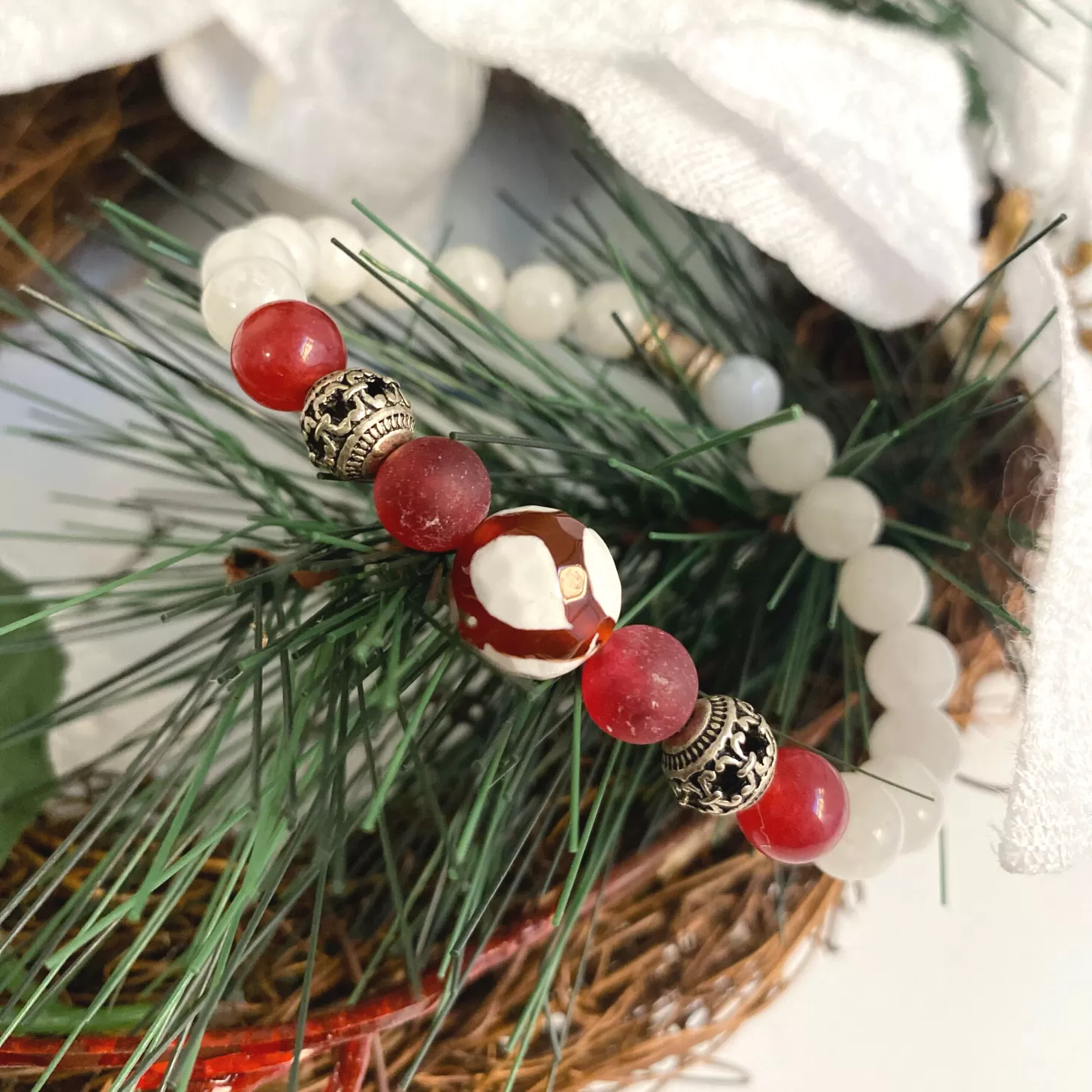 Cranberry Snow Bracelet