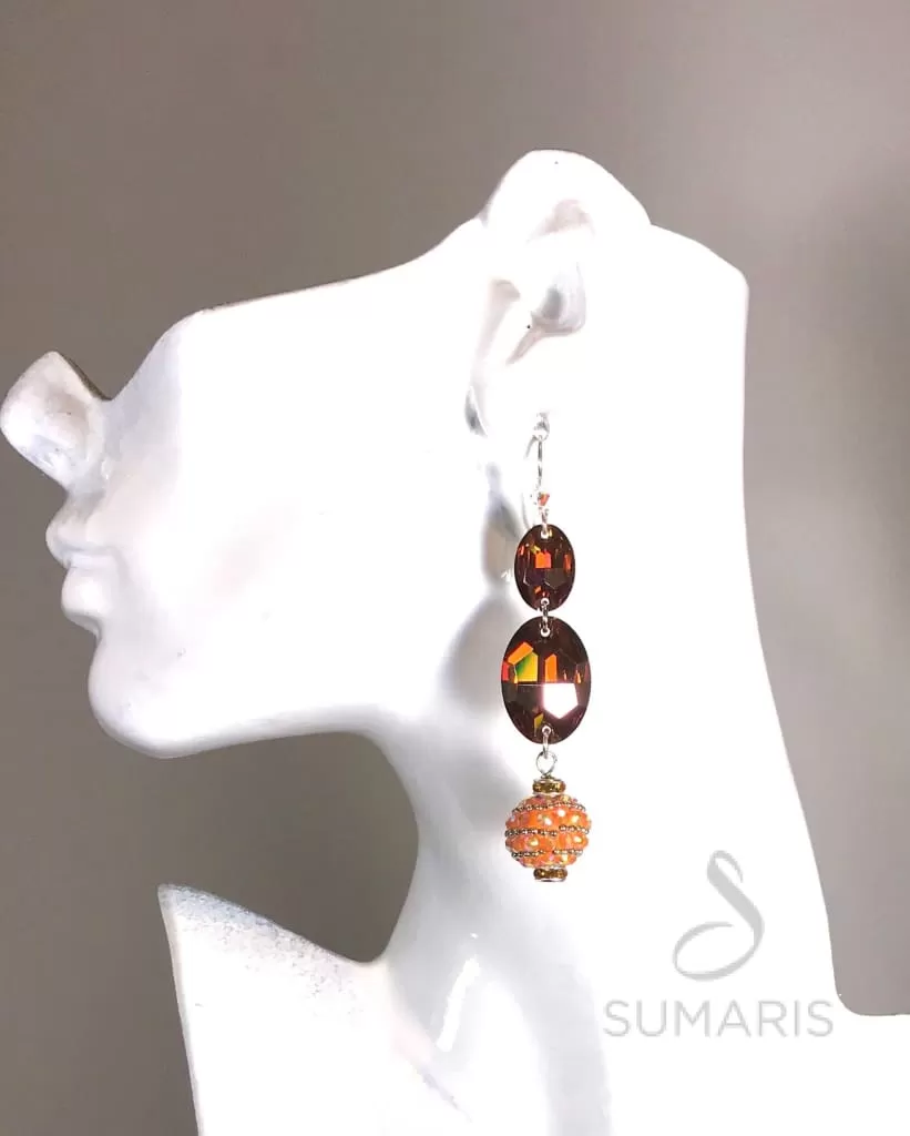 DISCO BALLS OOAK STATEMENT EARRINGS