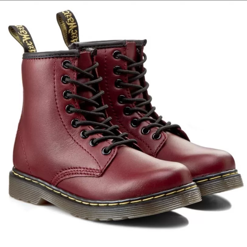 Dr. Martens boys' amphibian 1460 J Softy T 15382601 cherry red