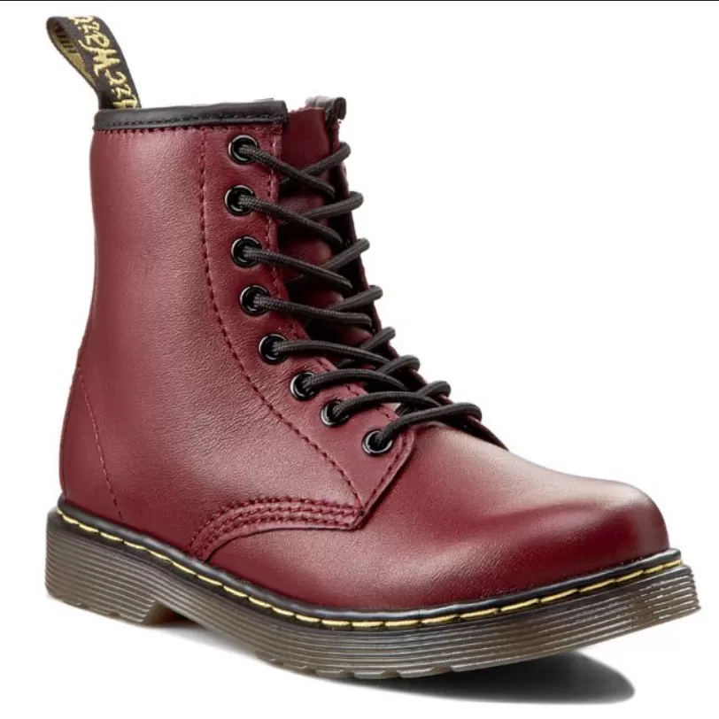 Dr. Martens boys' amphibian 1460 J Softy T 15382601 cherry red