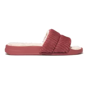 FitFlop Women's Iqushion Red Corduroy Slide