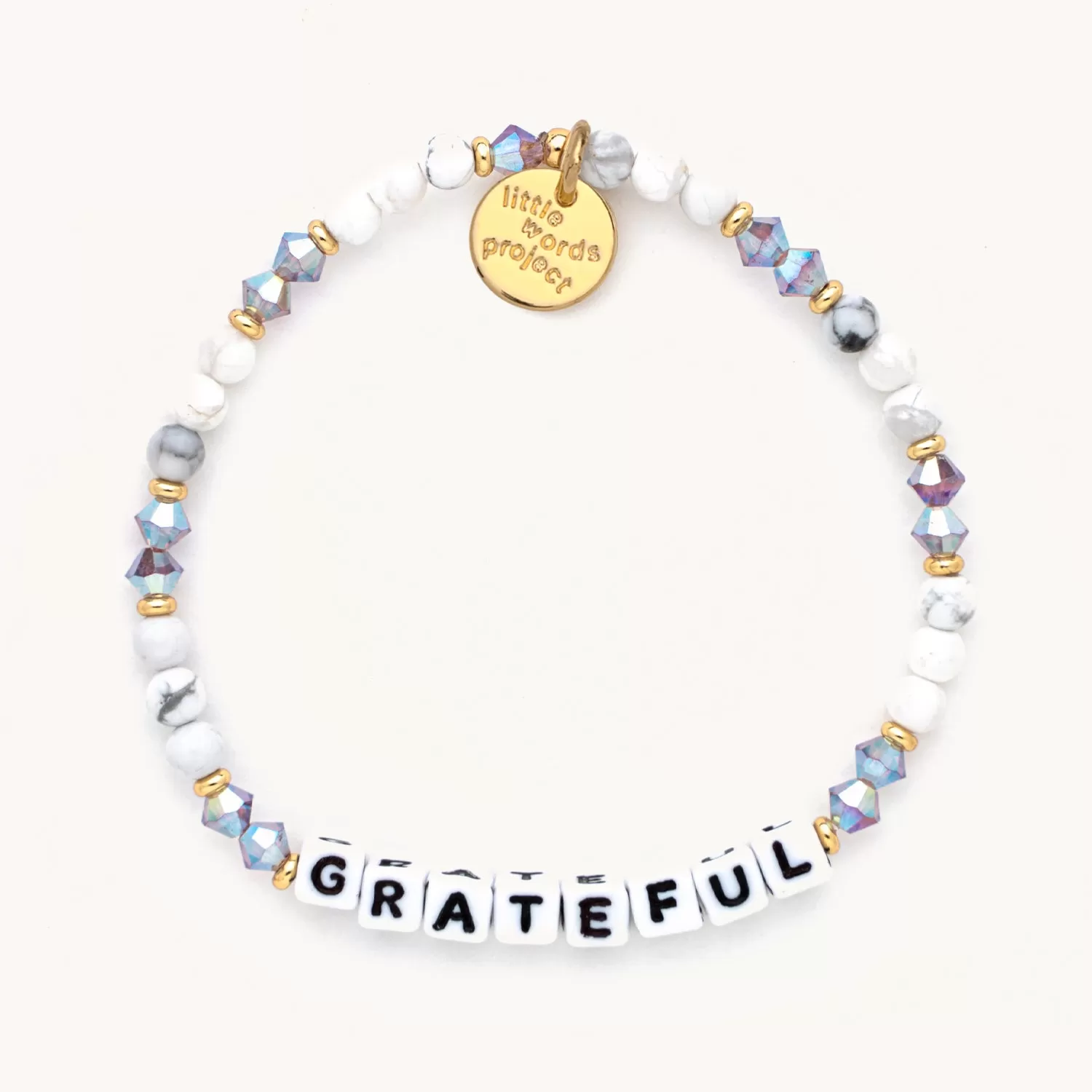 Grateful Creampuff Little Words Project Trackable Bracelet