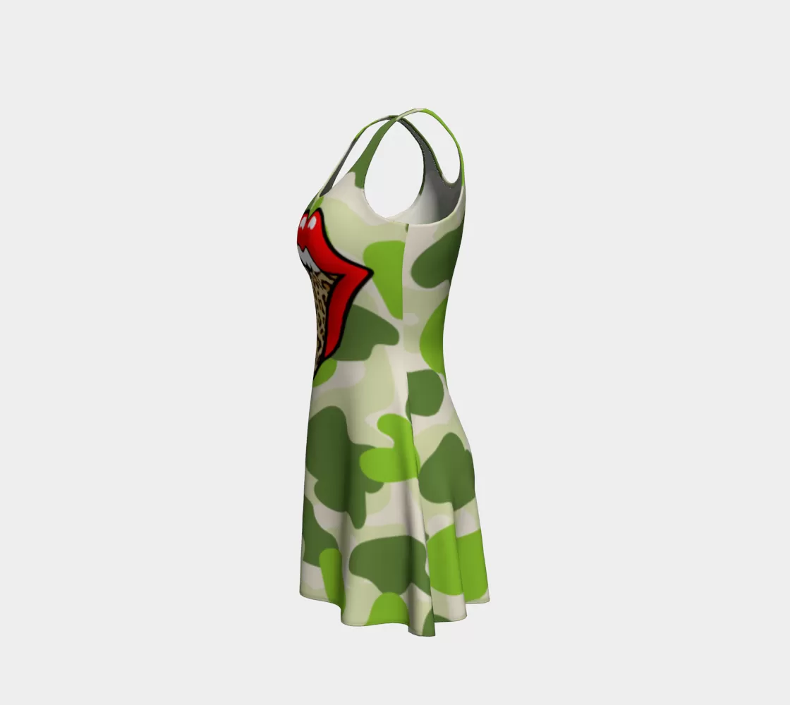 Green Apple Leopard Dress