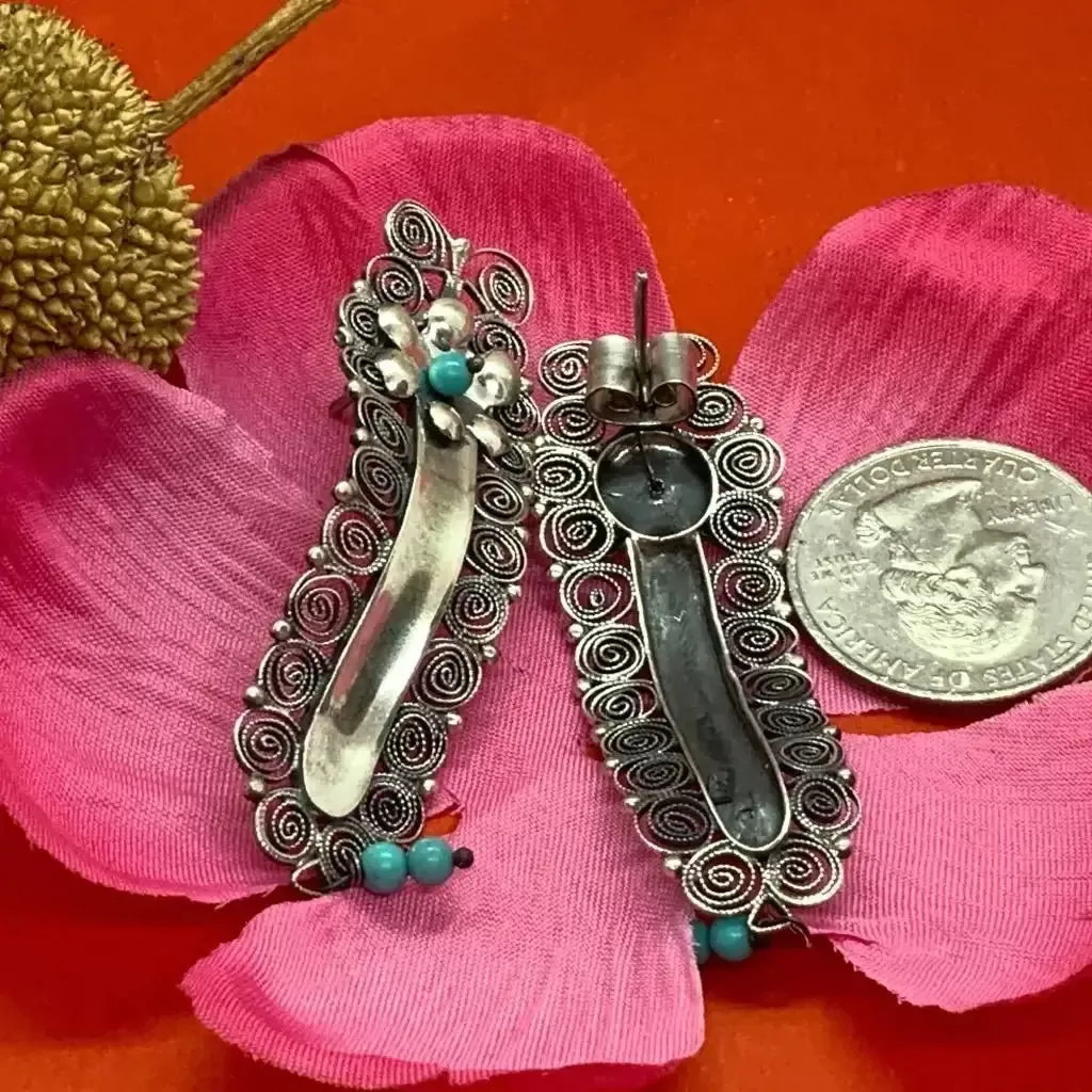 Gusano filigree Mexican earrings