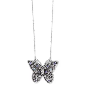 Halo Gems Monarch Butterfly Necklace