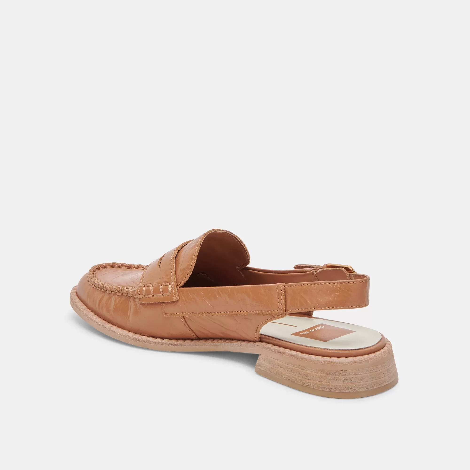 HARDI LOAFERS TAN CRINKLE PATENT