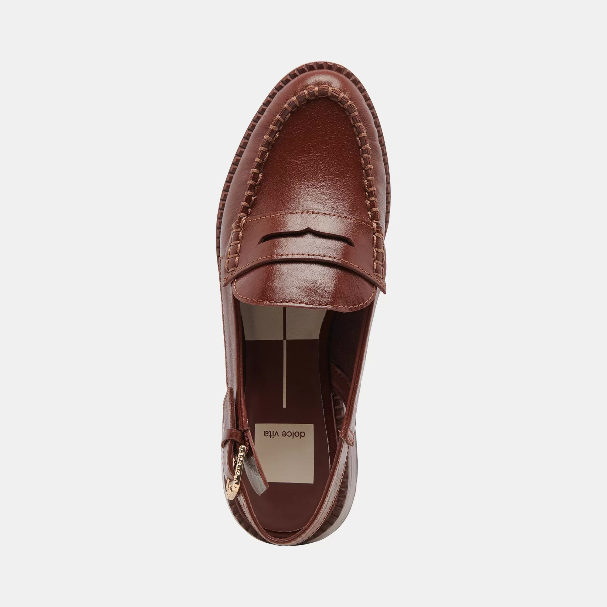 HARDI WIDE LOAFERS BROWN CRINKLE PATENT