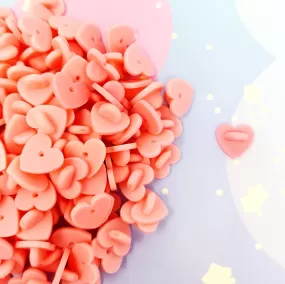 Heart shaped rubber pinbacks