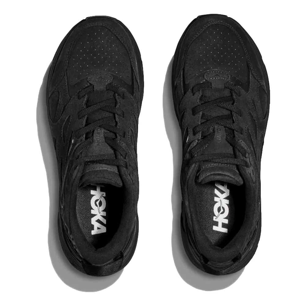 HOKA ONE ONE U CLIFTON L SUEDE-BLACK/BLACK