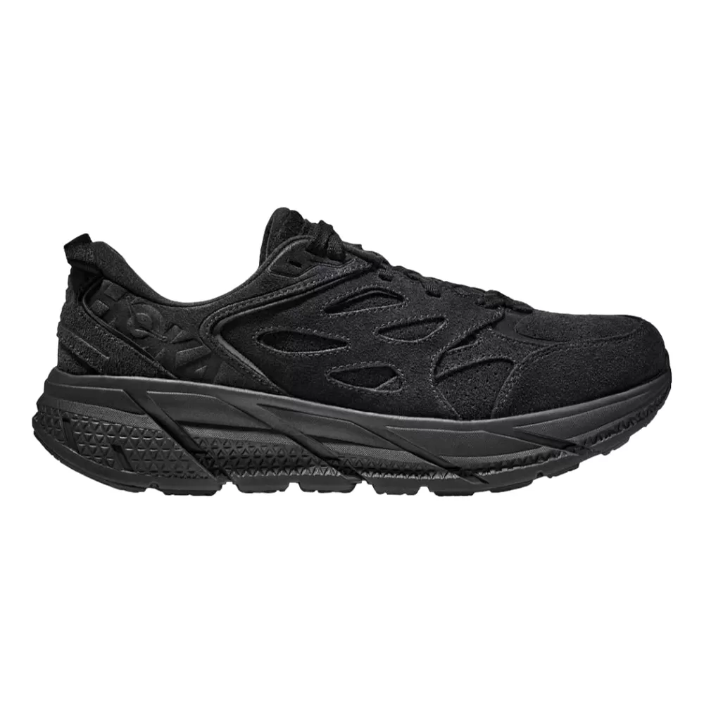 HOKA ONE ONE U CLIFTON L SUEDE-BLACK/BLACK