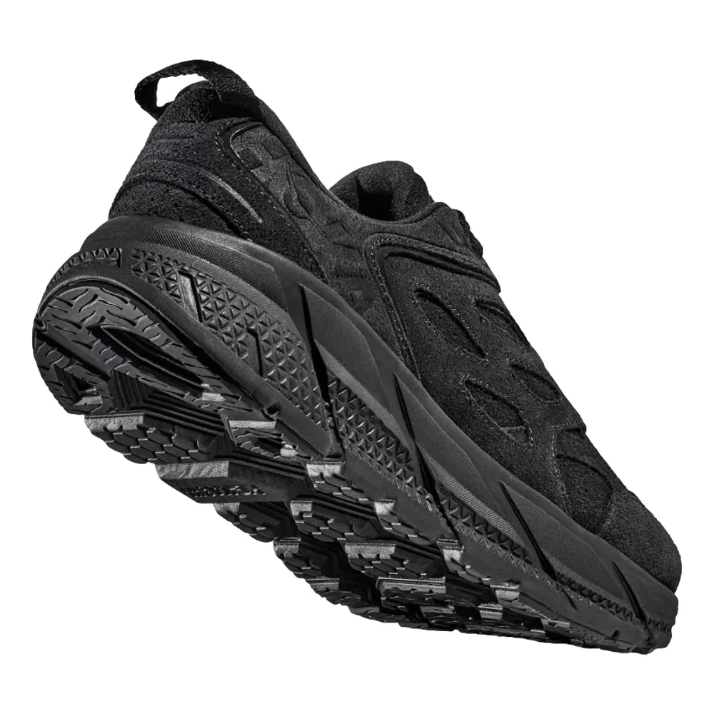 HOKA ONE ONE U CLIFTON L SUEDE-BLACK/BLACK