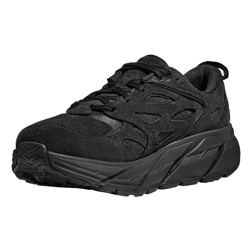 HOKA ONE ONE U CLIFTON L SUEDE-BLACK/BLACK