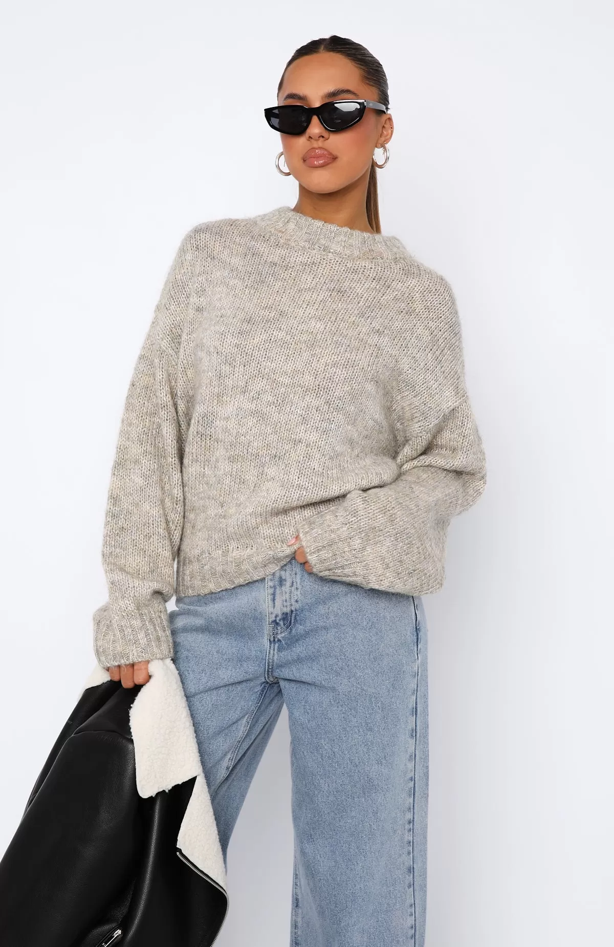 Ice Queen Knit Sweater Peppered Taupe