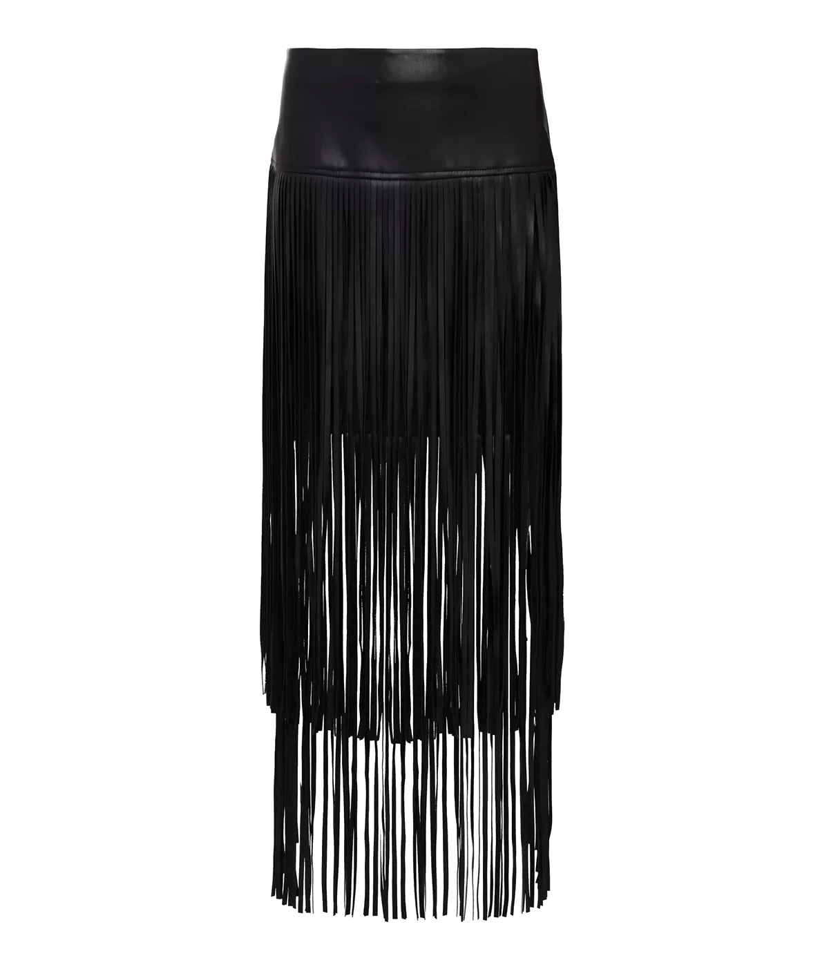 Karolina Fringe Skirt in Black