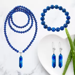 Lapis Lazuli Meditation Jewelry Set